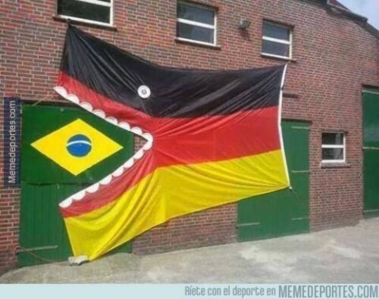 E a proposito di bandiere, lo squalo tedesco divora il Brasile